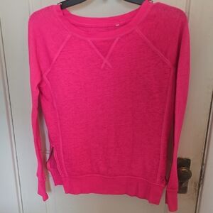 Bright Pink Long Sleeve Sweatshirt